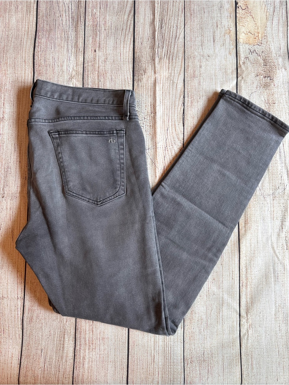 rag & bone Men's Slim Straight Jeans in Gray